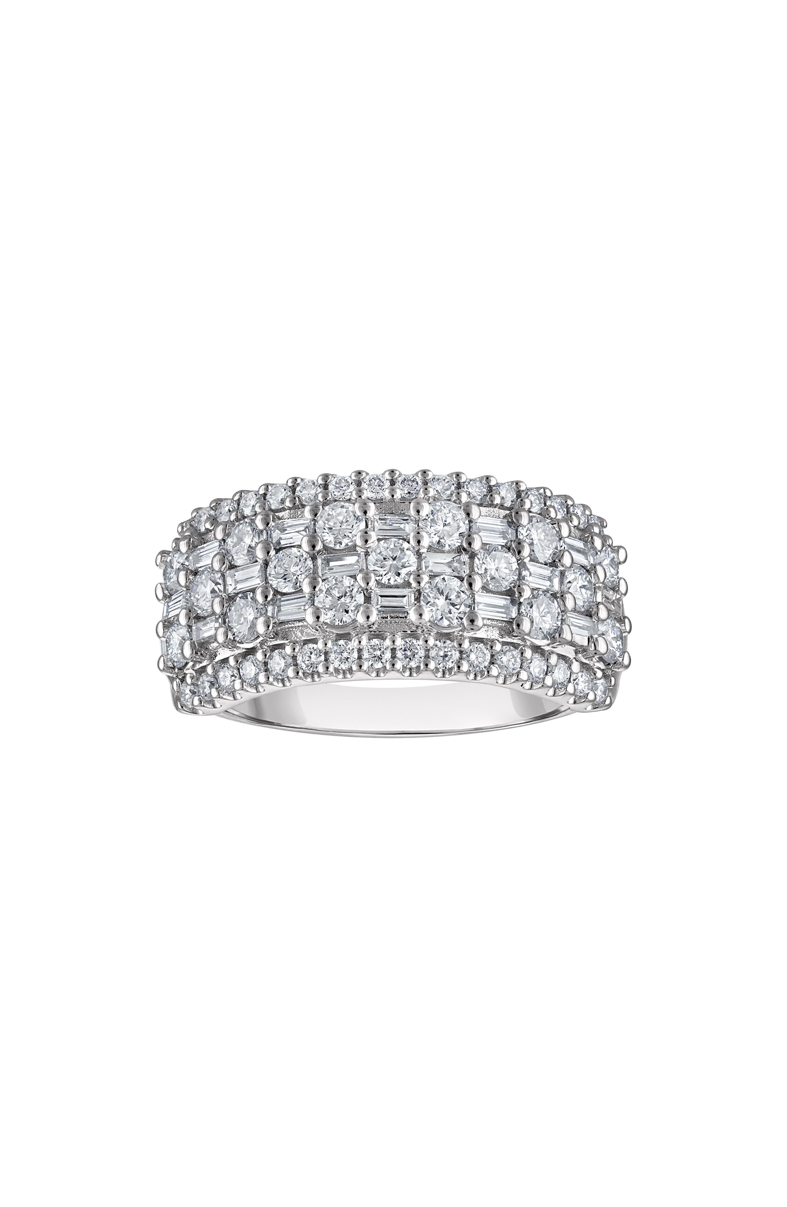 FZN Sterling Silver Lab Grown Diamond Ring