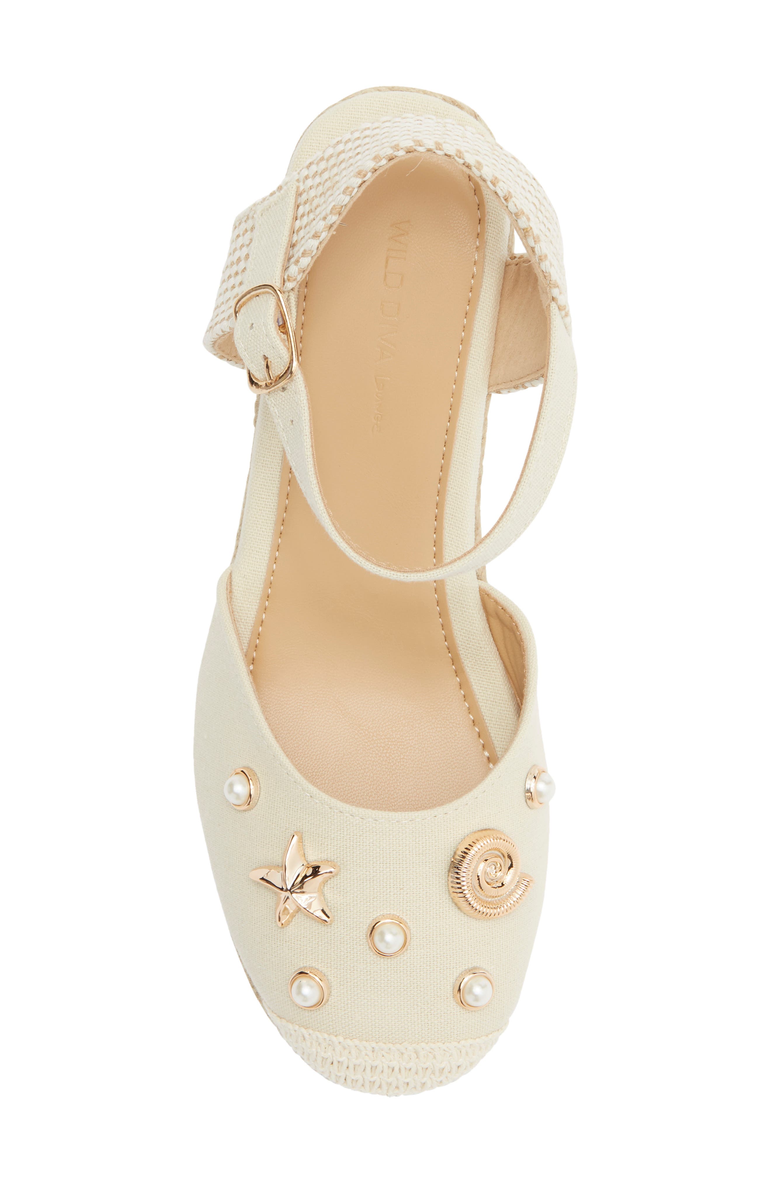 Josie Espadrille Wedge Pump, Alternate, color, CREAM