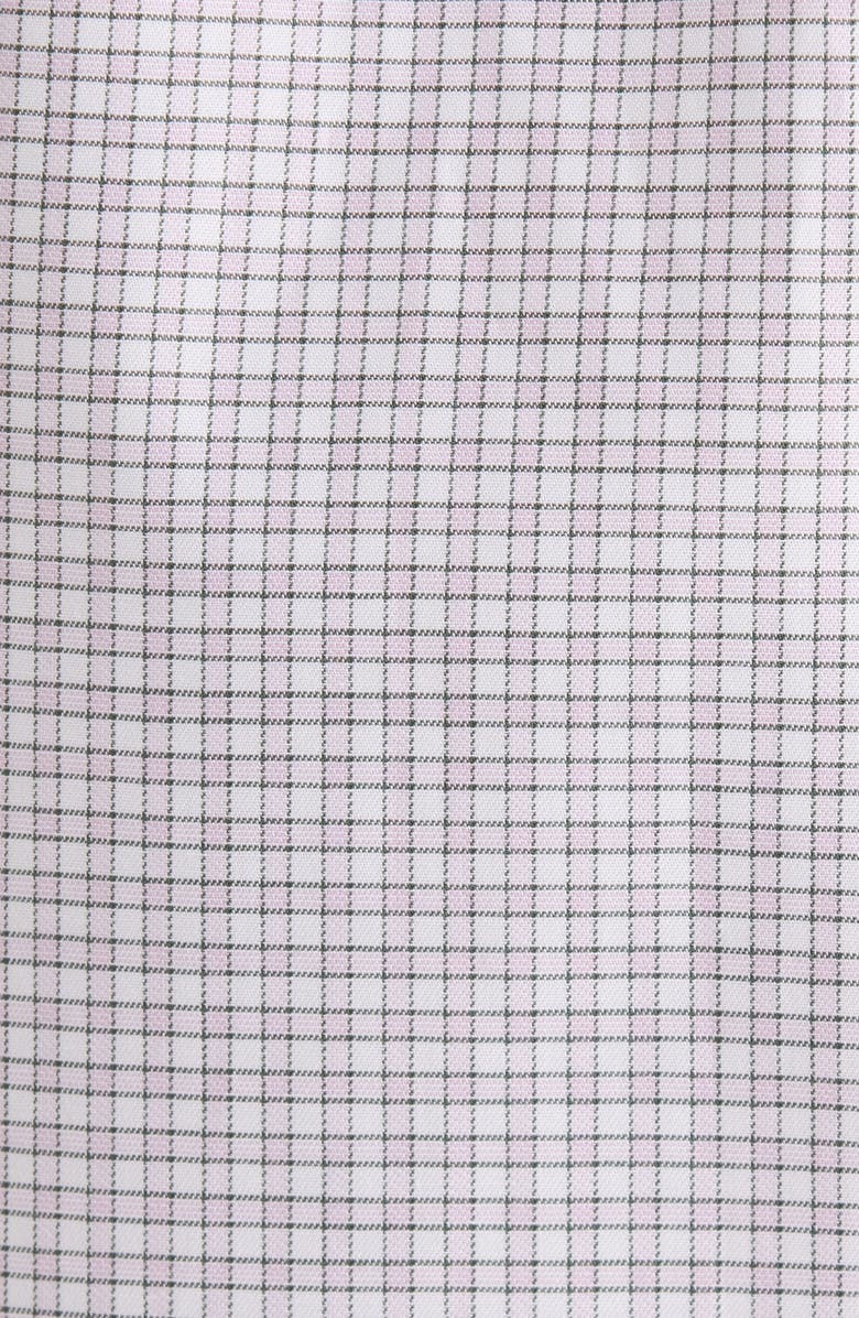 Nordstrom Trim Fit Check Premium Non Iron Cotton Dress Shirt, Alternate, color, Pink- Green Cline Plaid
