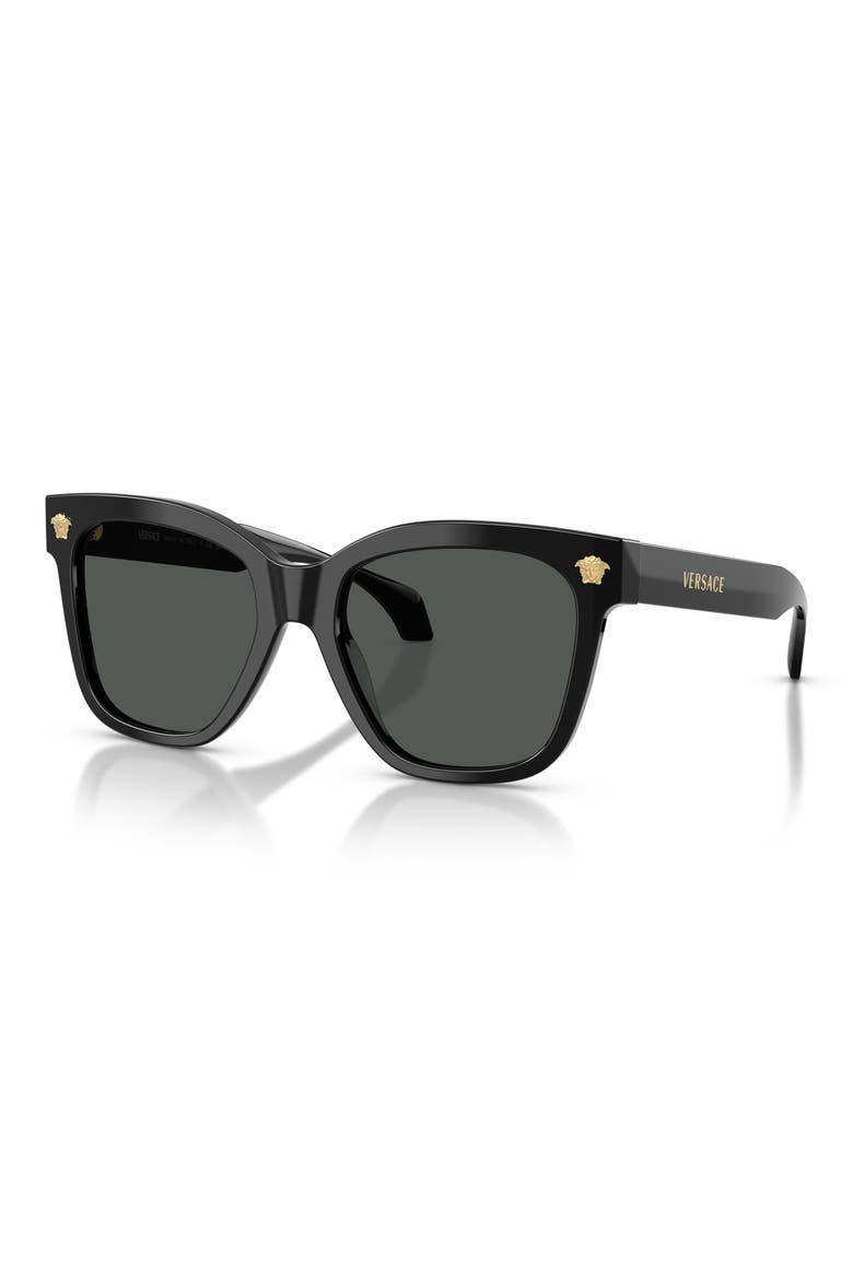 55mm Square Sunglasses, Alternate, color, BLACK / DARK GREY