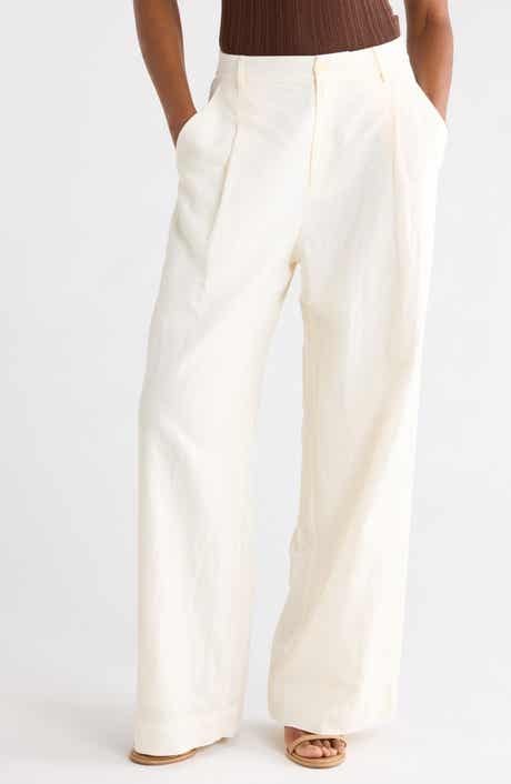 Cadiz Wide Leg Linen & Cotton Pants