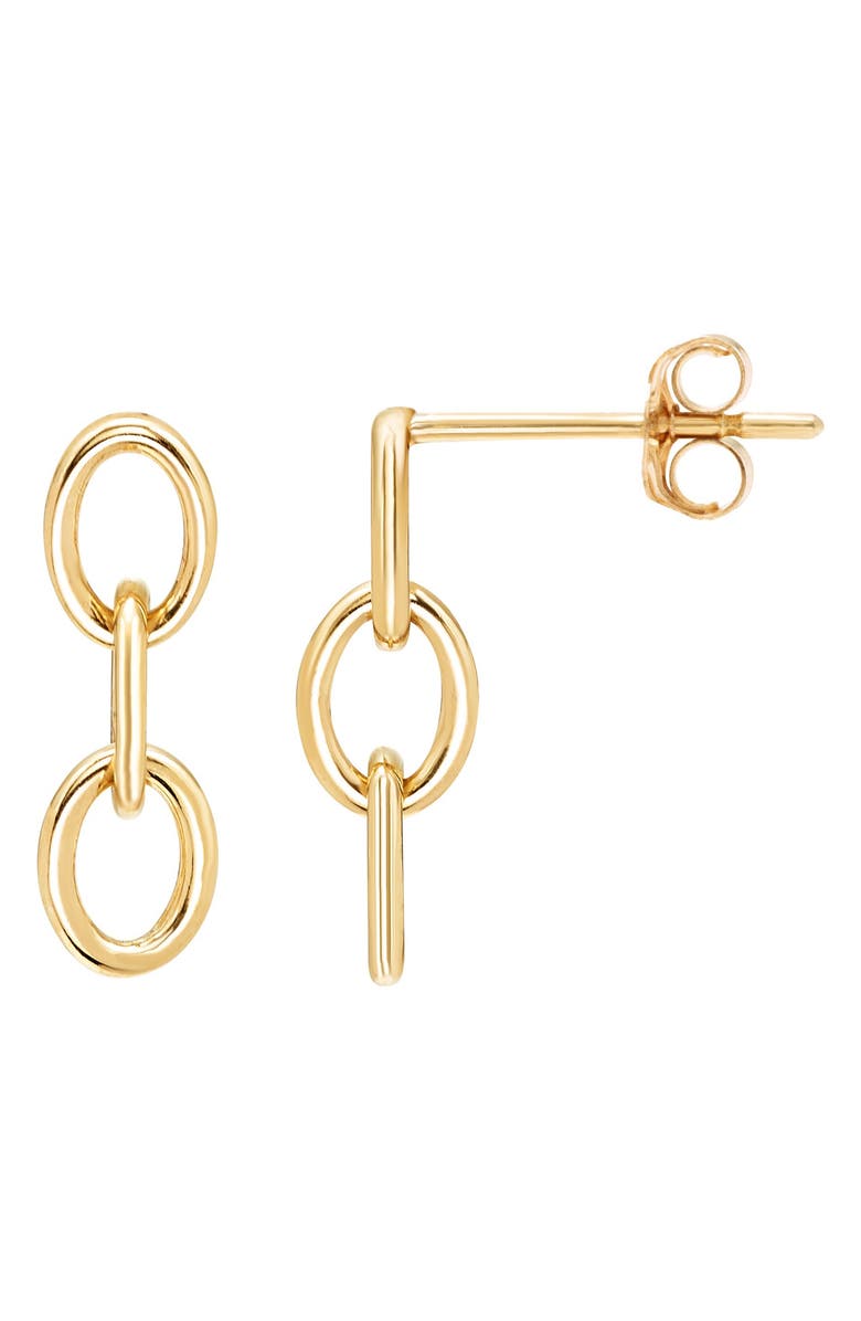 A&M 14K Gold Link Stud Earrings, Main, color, 