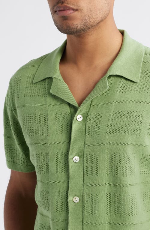 Rails Yates Notched Collar Short Sleeve Shirt In Green