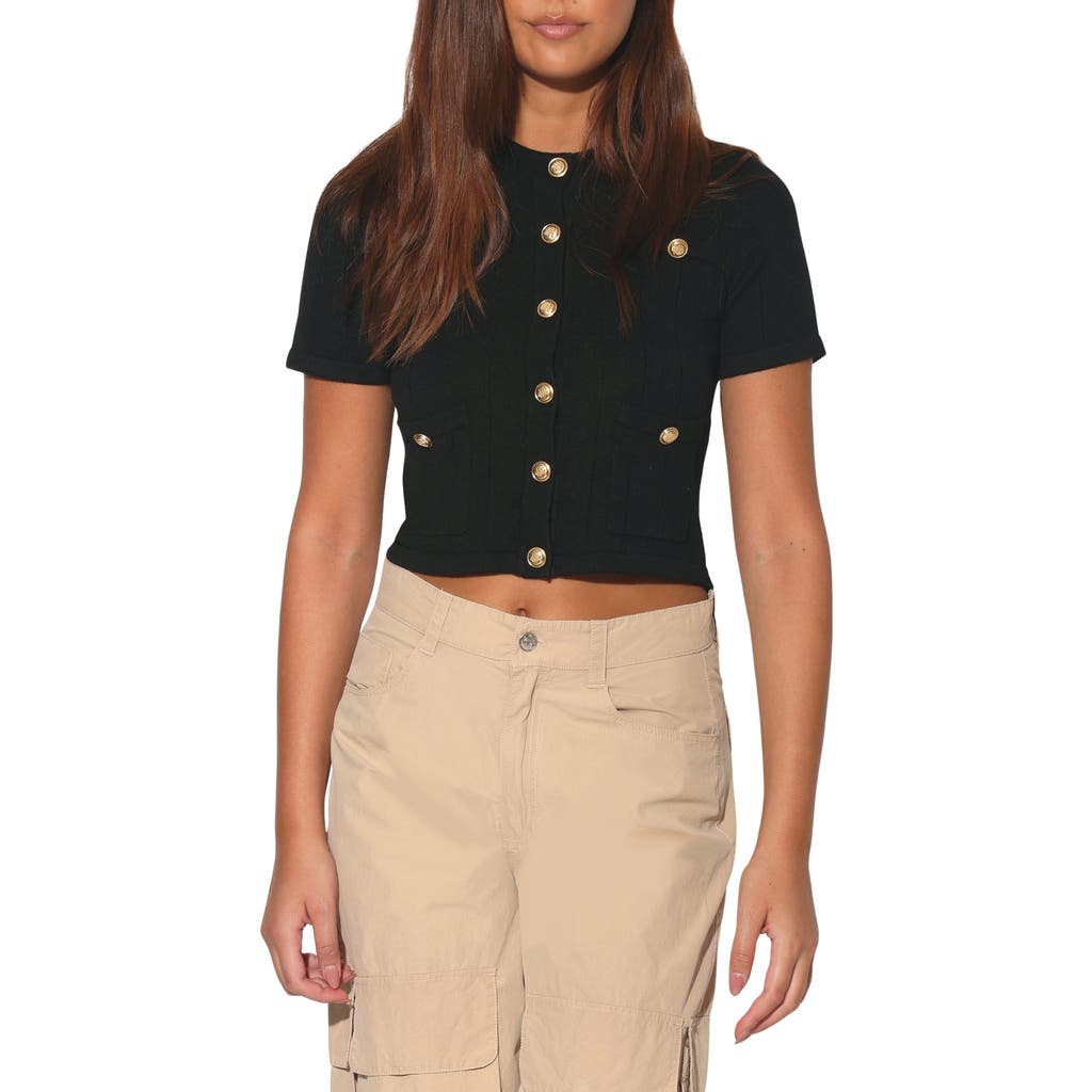 Walter Baker Louise Cardigan Sweater In Black