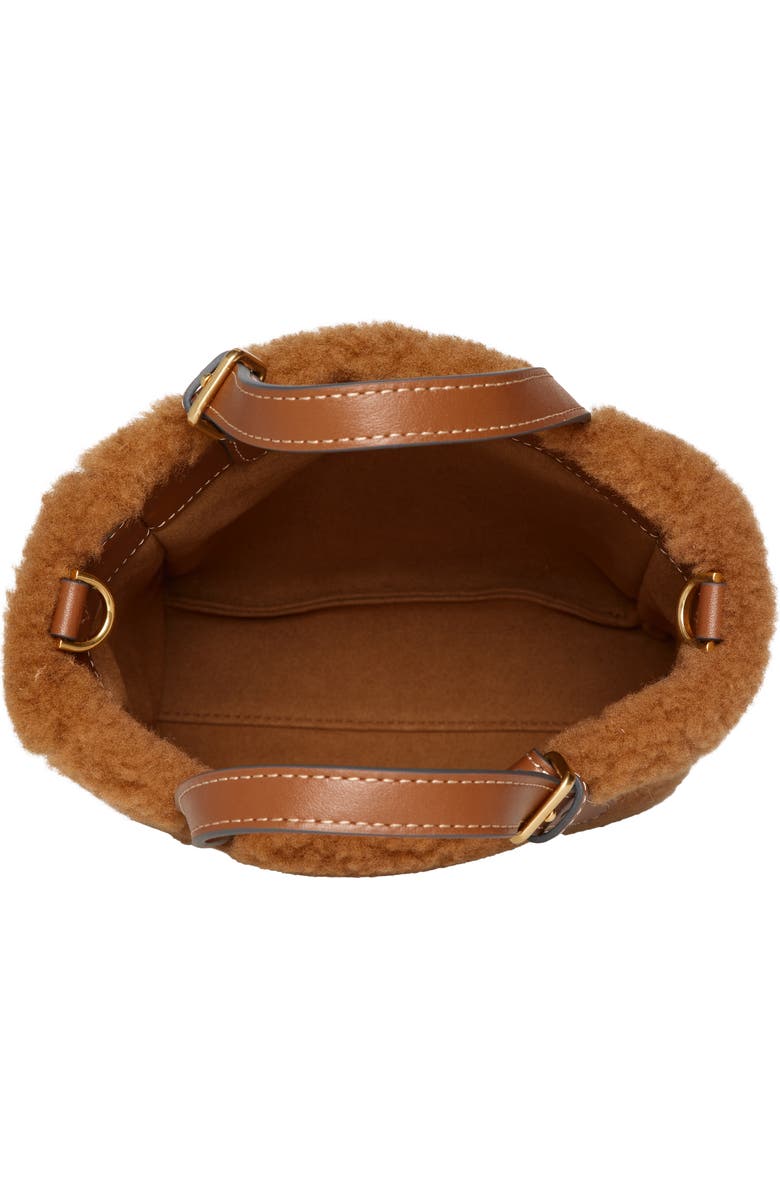 Anya Hindmarch Mini Eyes North/South Shearling Crossbody Tote, Alternate, color,