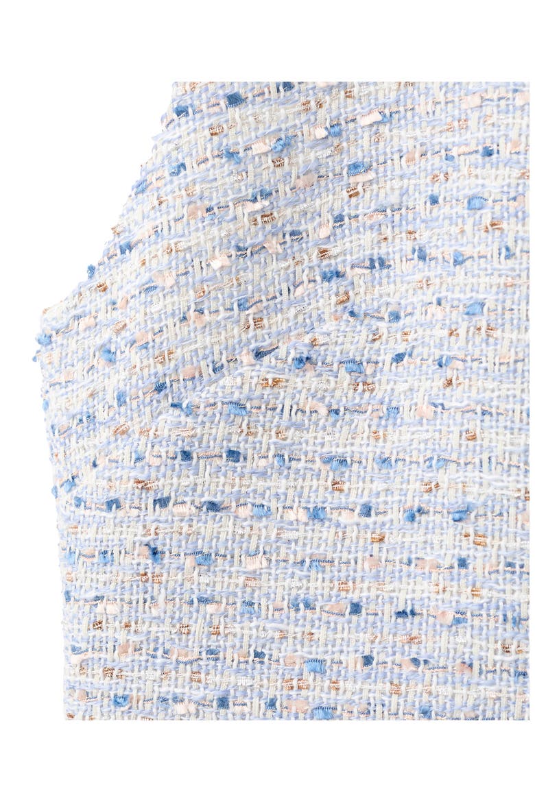 Rhinestone Sleeveless Tweed Dress, Alternate, color, SKY BLUE