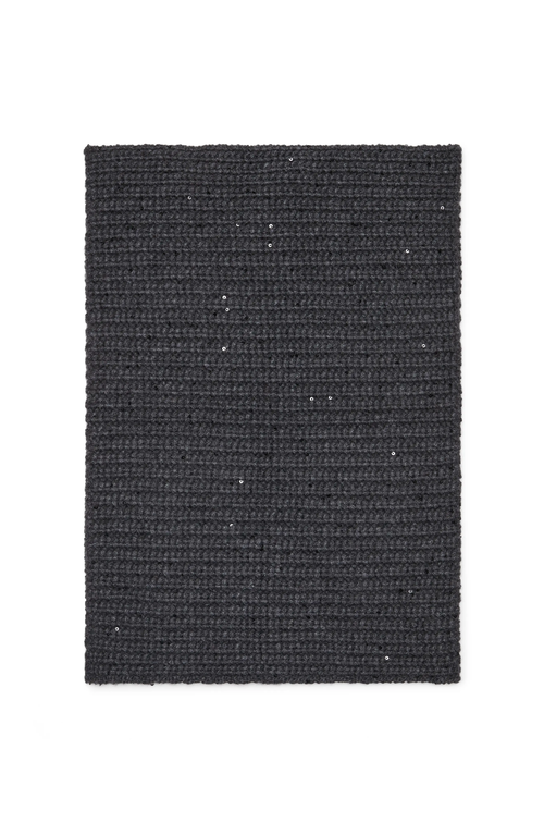 Brunello Cucinelli Cashmere Collar Scarf In Black