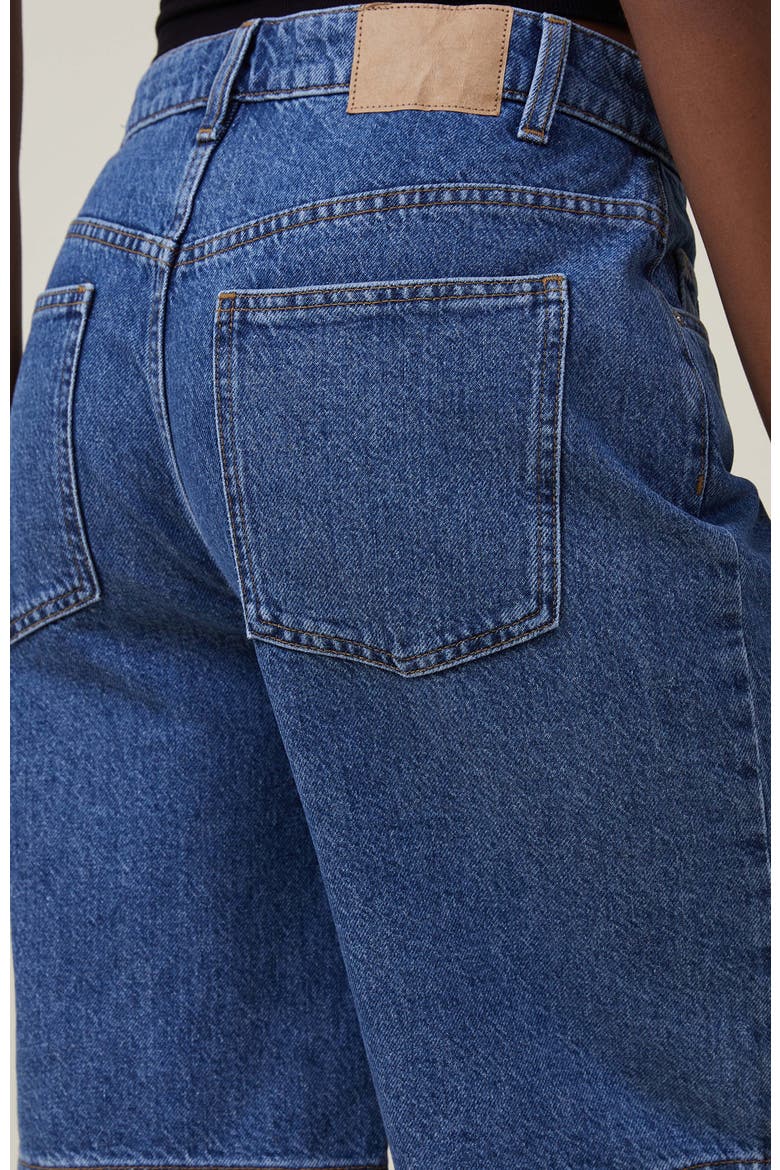 Women's Super Baggy Denim Jort, Alternate, color, Sea Blue