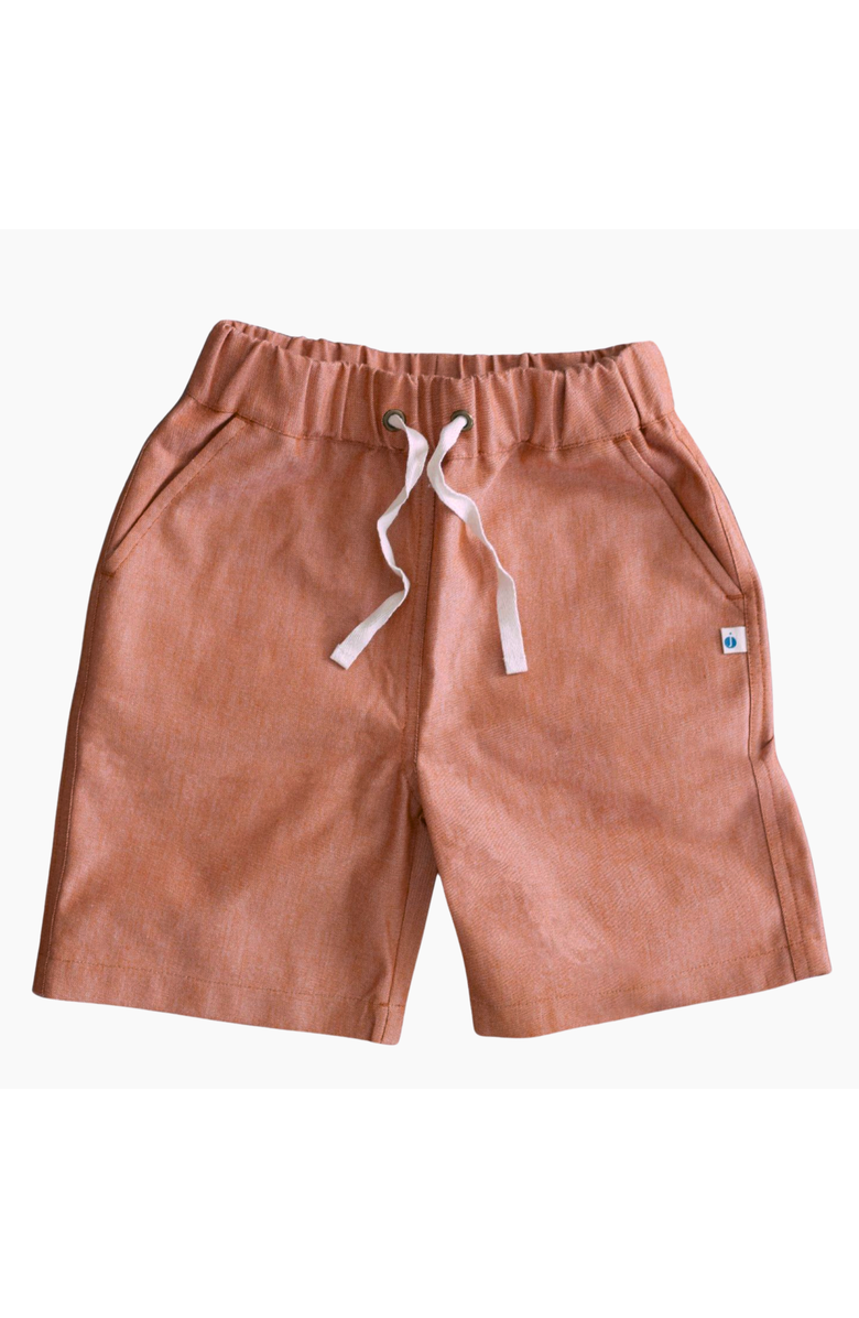 Jackalo Kids’ Jules Organic Cotton Chambray Shorts, Main, color, Orange Chambray