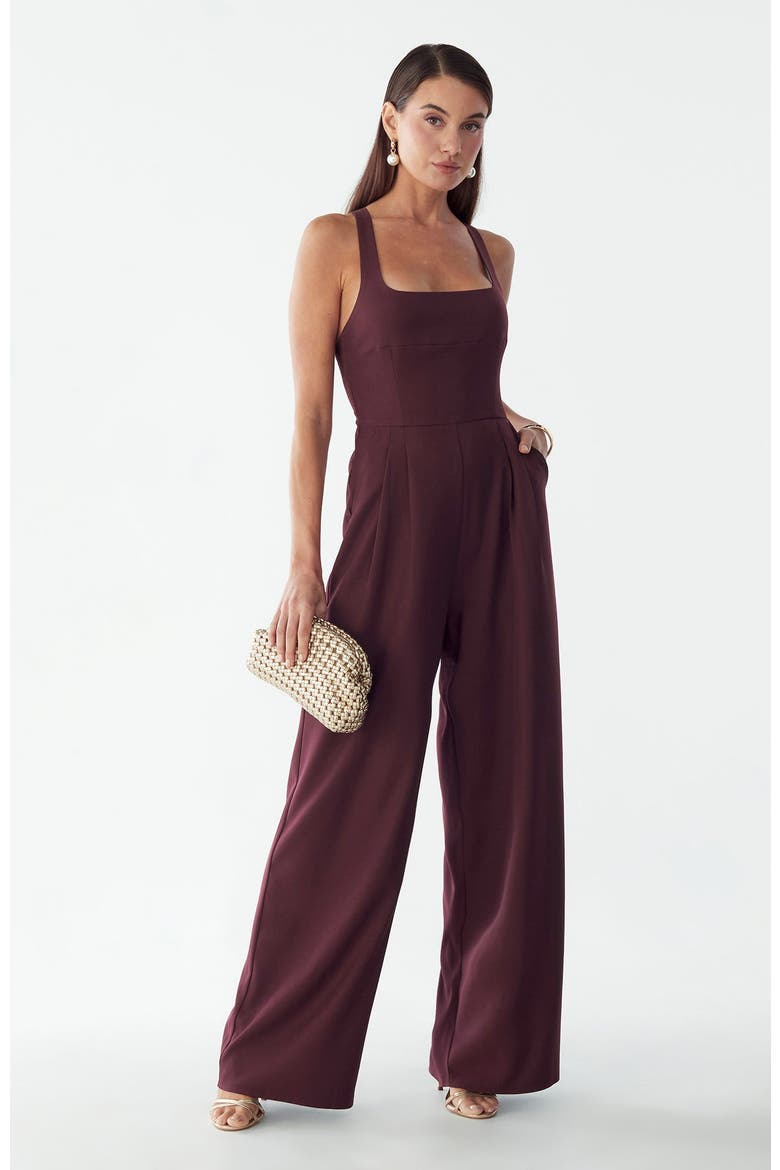 Cherie Jumpsuit, Alternate, color, Wine