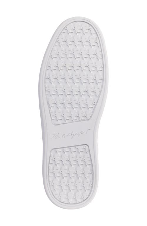 Karl Lagerfeld Sumava Logo Appliqué Sneaker In Bright White/black