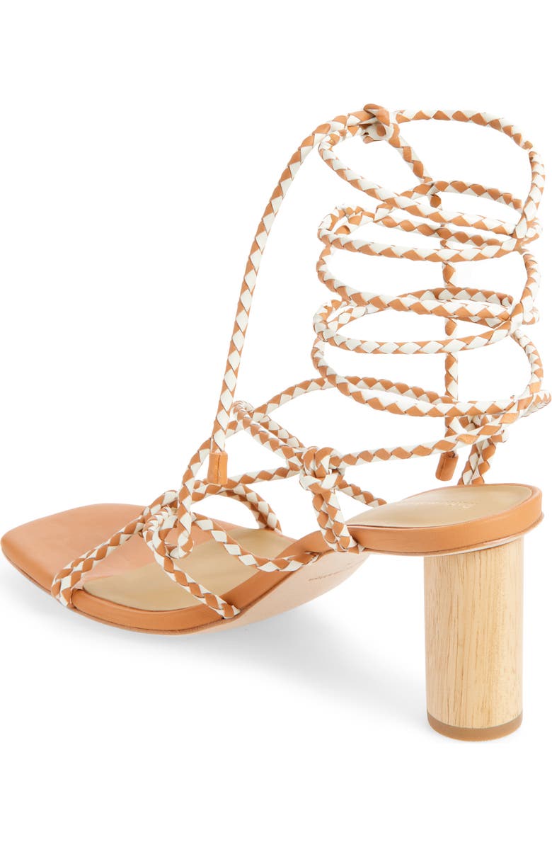 Reformation Macie Corded Ankle Tie Sandal, Alternate, color,