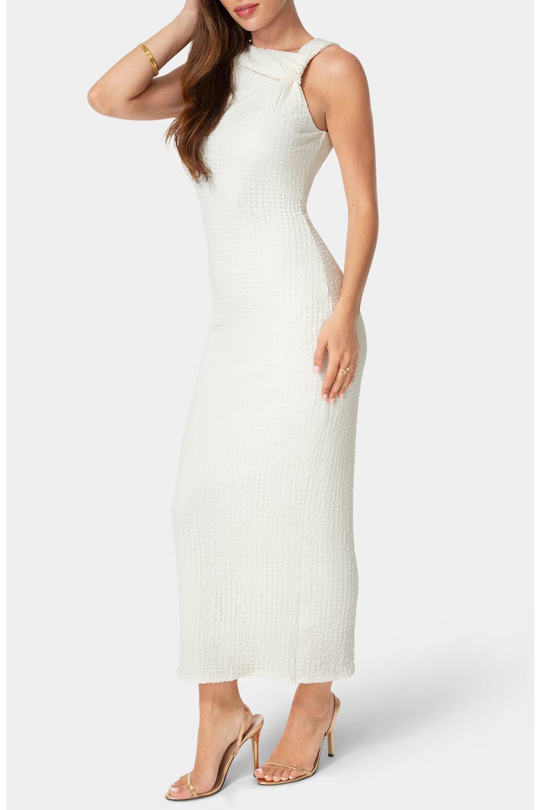 Twist Neck Sleeveless Body-Con Dress, Alternate, color, IVORY