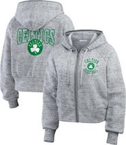 WEAR by Erin Andrews Women's WEAR by Erin Andrews Heather Gray Boston Celtics Speckled Radiator Full-Zip Hoodie