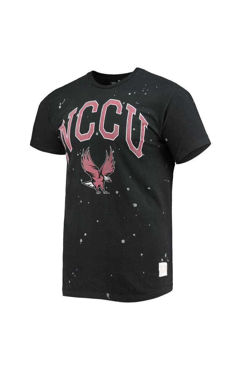 Retro Brand Men's Original Retro Brand Black North Carolina Central Eagles Bleach Splatter T-Shirt, Alternate, color, Black