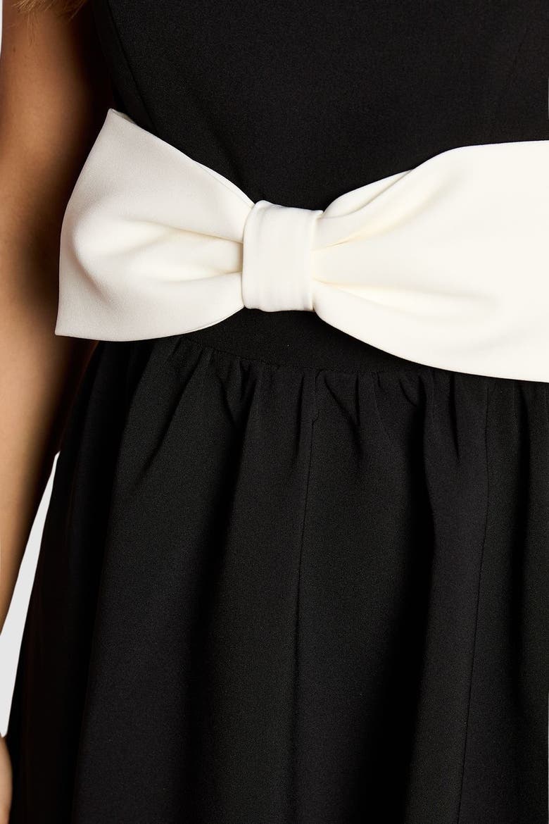 Sleeveless Bow Midi Dress, Alternate, color, Mono