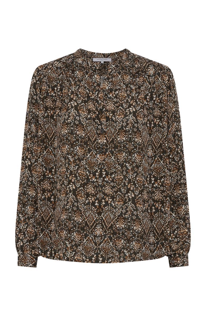 GERARD DAREL Althea Cultural Print Blouse, Alternate, color, Medium Khaki