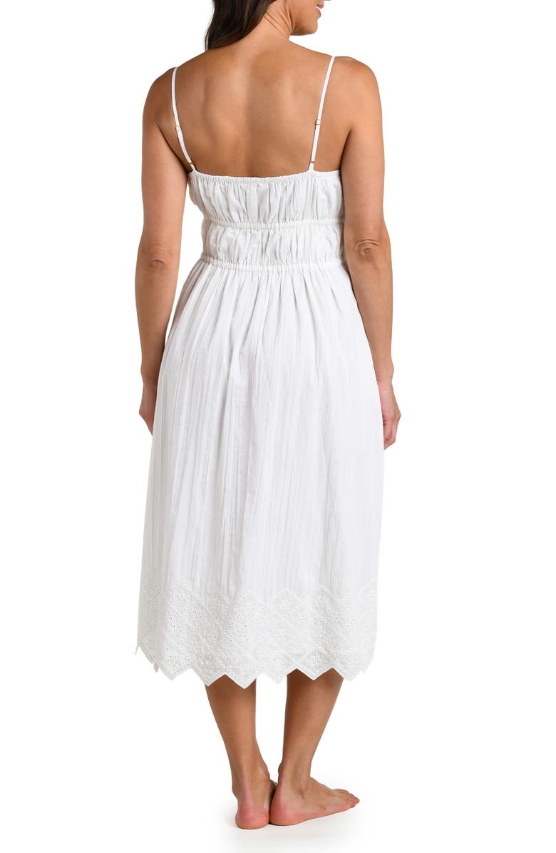 La Blanca Crinkle Collective Cover-Up Sundress, Alternate, color, White
