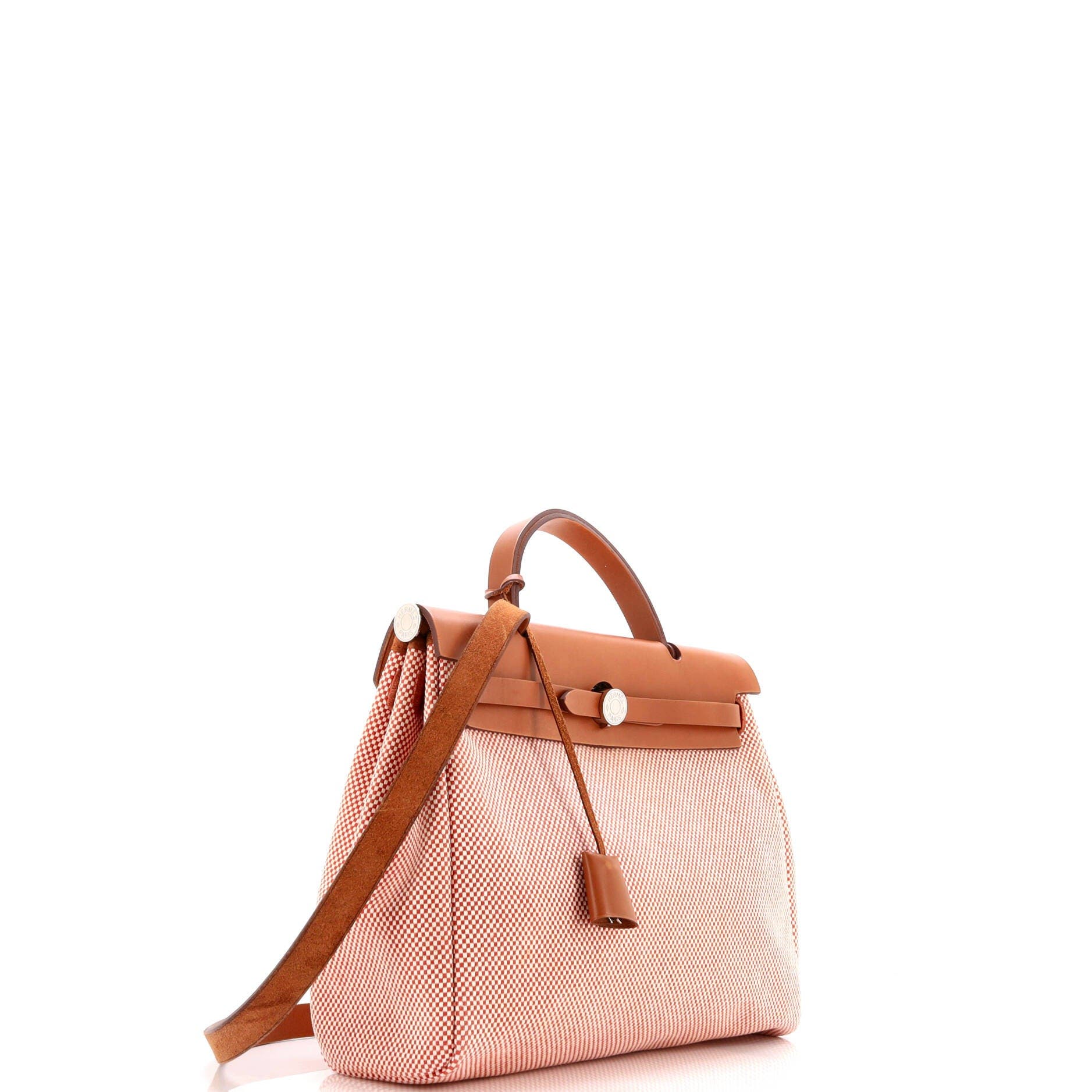 Pre-Owned Hermes Herbag Zip Criss Viking Toile and Leather 31, Alternate, color, 