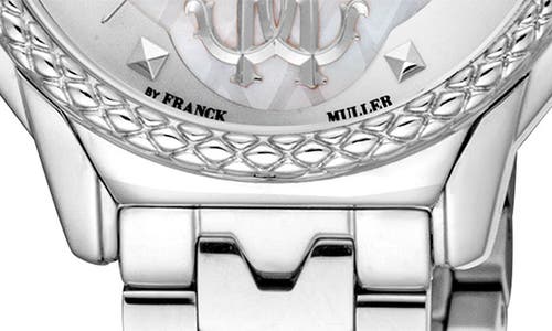 Roberto Cavalli By Franck Muller Mother-of-pearl Bracelet Watch, 32mm In Silver