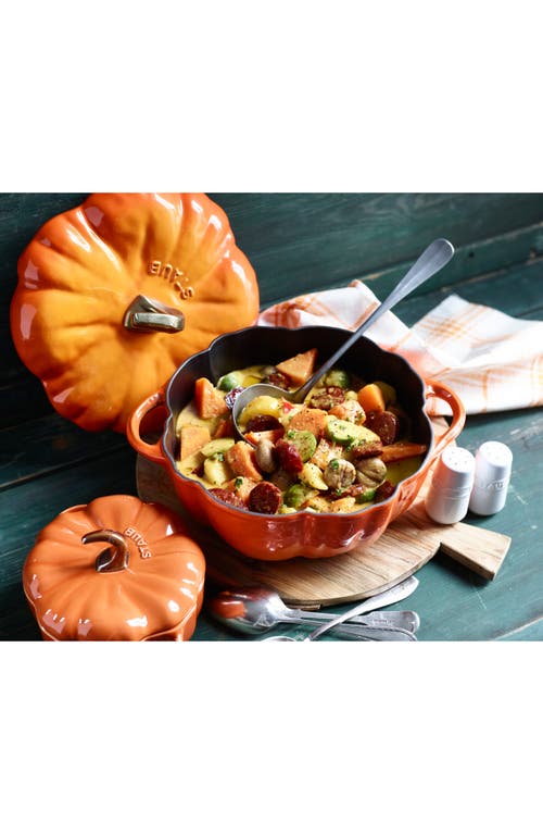 Staub 1/2 Quart Pumpkin Cocotte In Orange