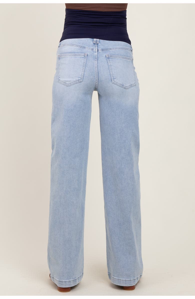 PinkBlush Washed Wide Leg Maternity Jeans, Alternate, color,