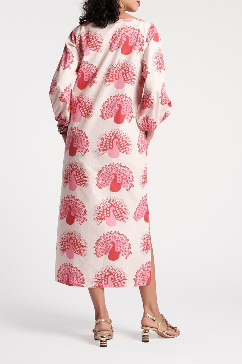 Minnow Maxi Peacock Dress, Alternate, color, Oyster/Multi