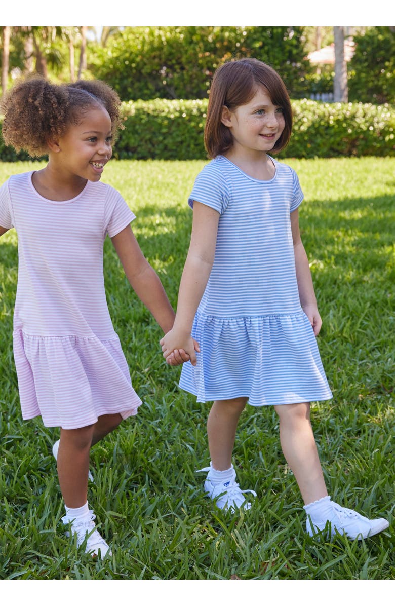 Little English Kids' Kari T-Shirt Dress, Alternate, color, Seaside Seersucker