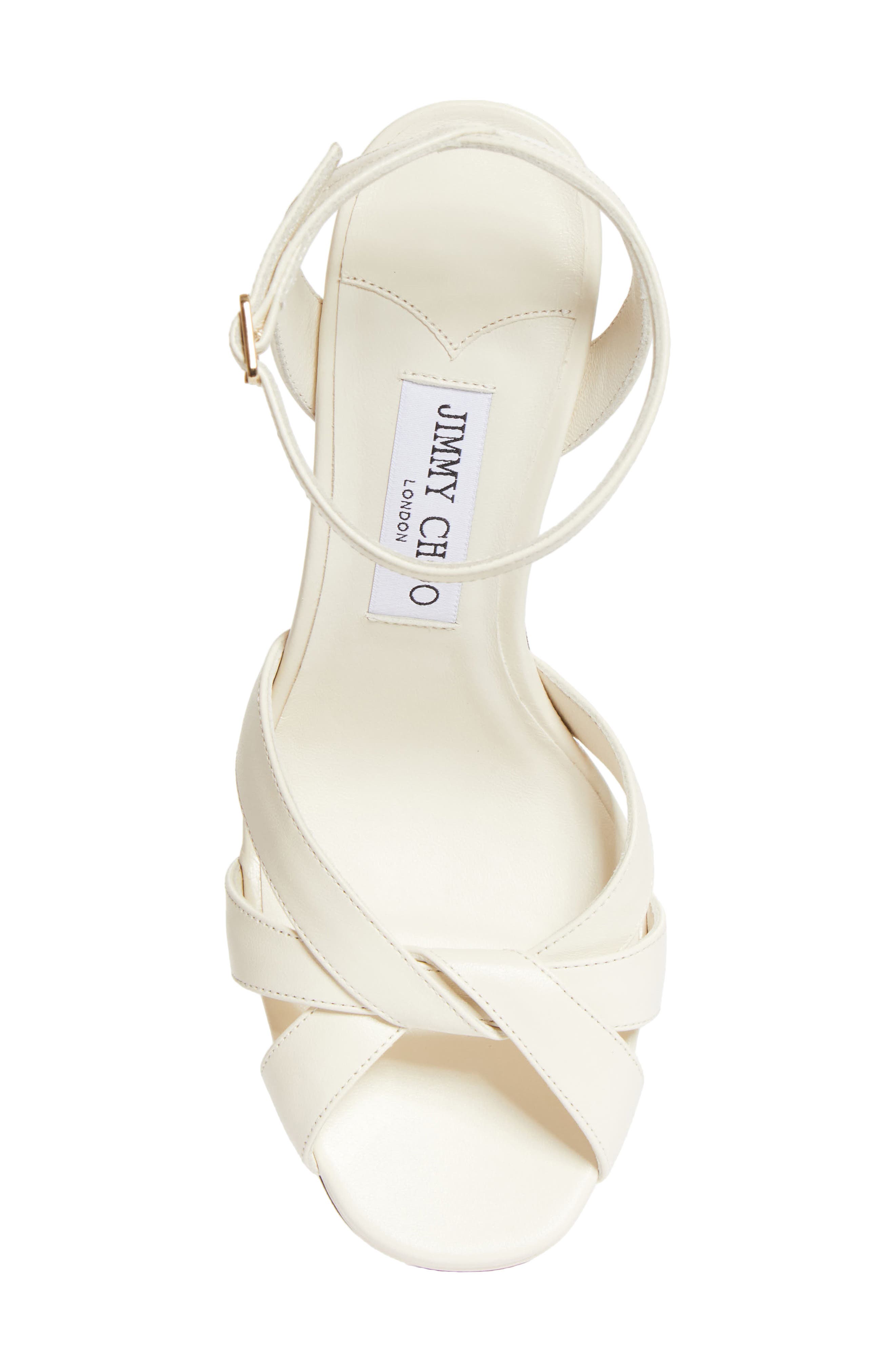 Jimmy Choo Kove Ankle Strap Platform Sandal, Alternate, color, Latte