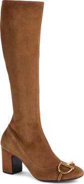 Gucci Alfa Horsebit Knee High Boot