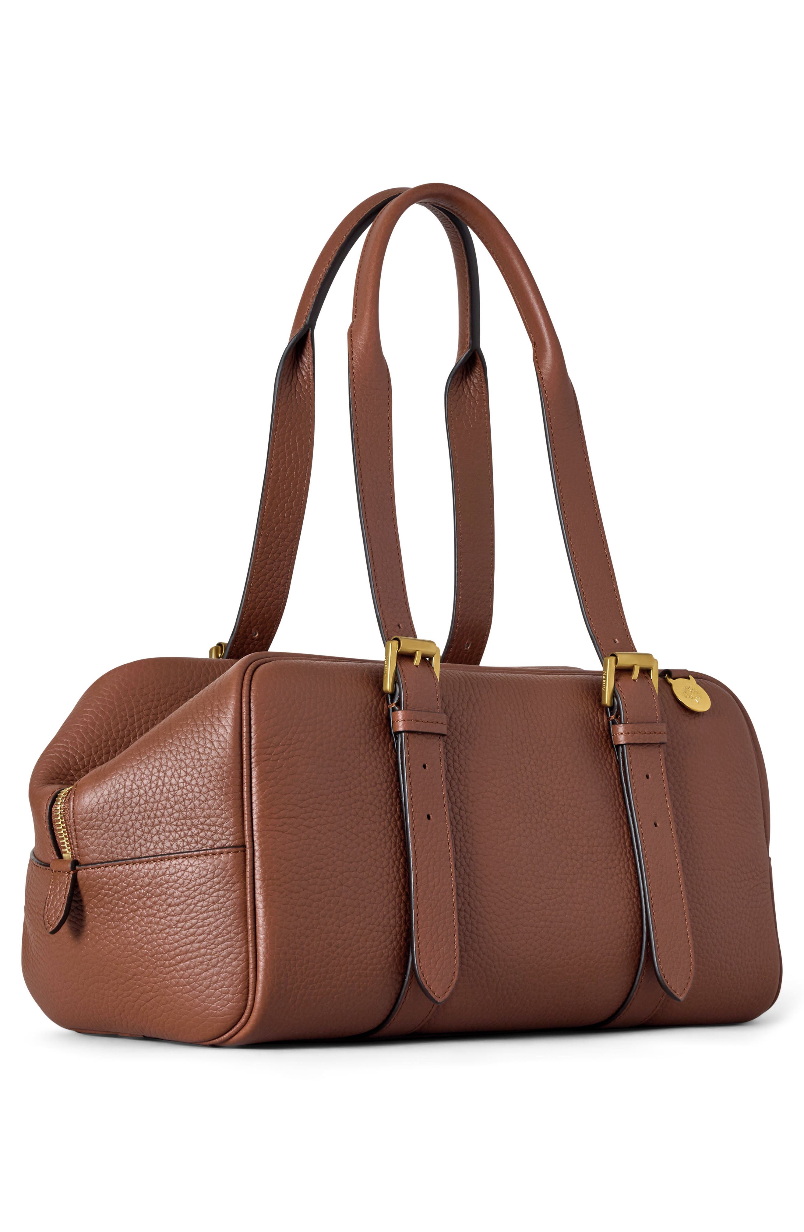 Boston Heavy Grain Top Handle Bag, Alternate, color, BRIGHT OAK