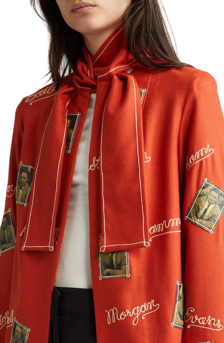 Bode Alumni Embroidered Wool Blend Jacket, Alternate, color, 