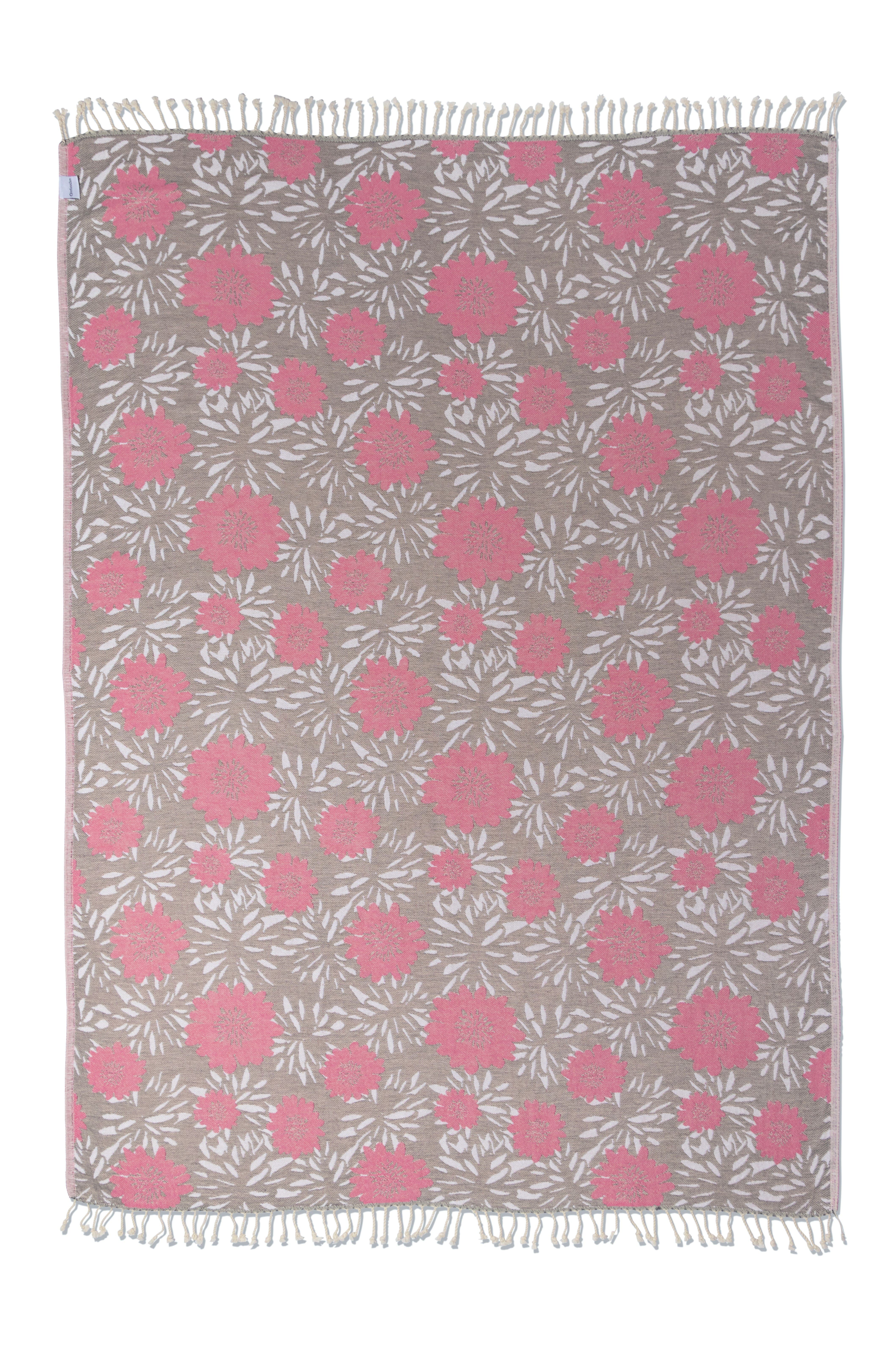 Grey with Pink Flowers