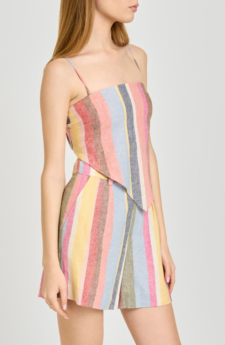 WAYF Rio Linen Blend Shorts, Alternate, color, Summer Stripe