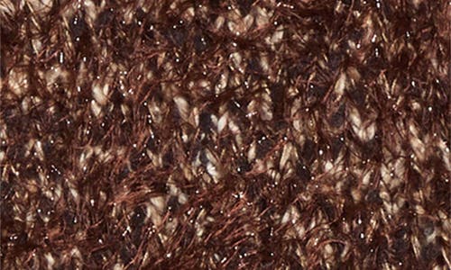 L'agence Una Crop Eyelash Tweed Cardigan In Brown