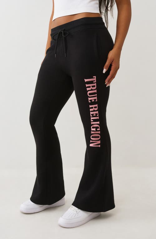 True Religion Flare Leg Sweatpants In Black