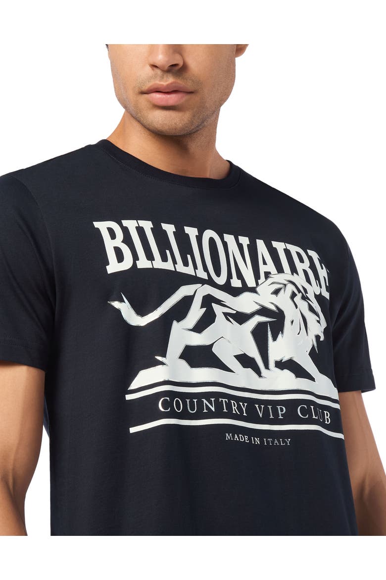T-Shirt Round Neck Ss Lion Men, Alternate, color, navy