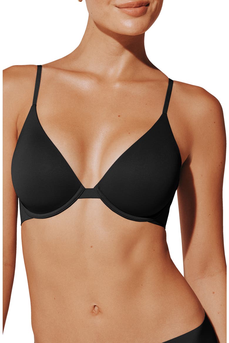 Zero Edge™ Contour Underwire Bra, Main, color, BLACK