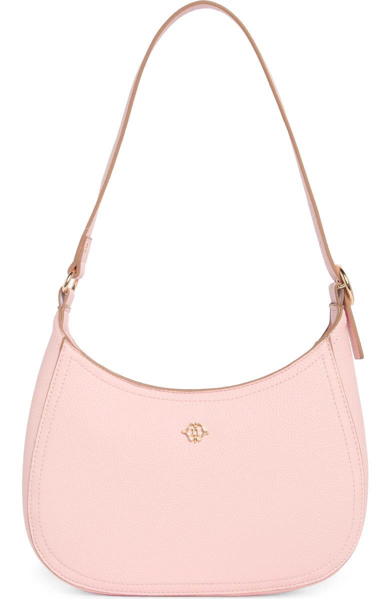 Nanette Lepore Crescent Faux Leather Shoulder Bag, Main, color, Peachy Pink