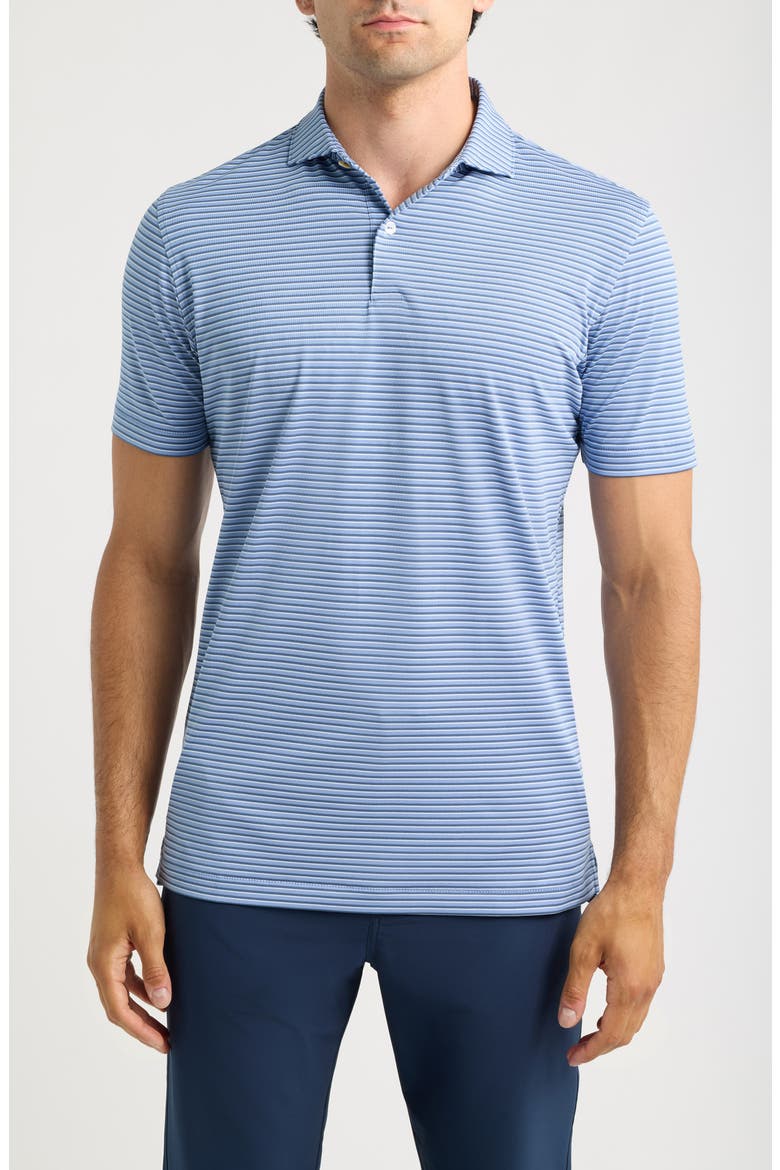 Tempo Stripe Crown Crafted Performance Jersey Golf Polo, Main, color, WINDY BLUE