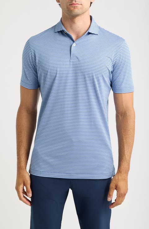 Tempo Stripe Crown Crafted Performance Jersey Golf Polo