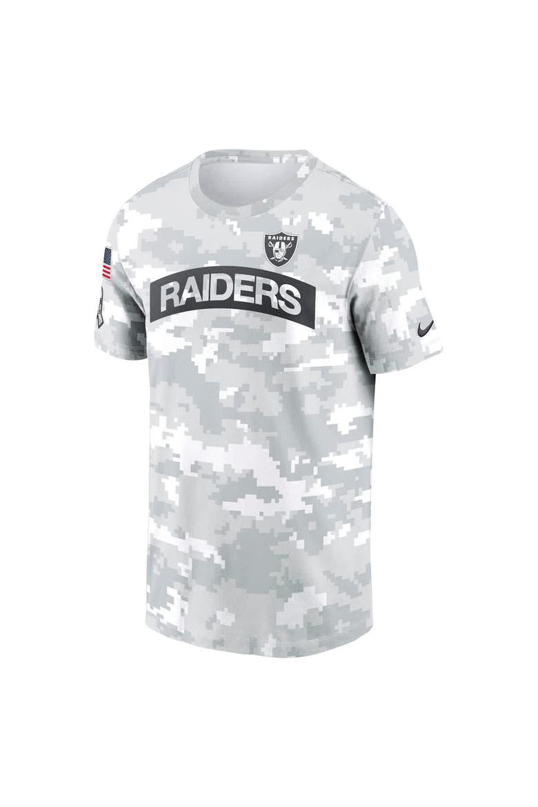 Men's Nike Arctic Camo Las Vegas Raiders 2024 Salute To Service Performance T-Shirt, Alternate, color, Arctic Camo