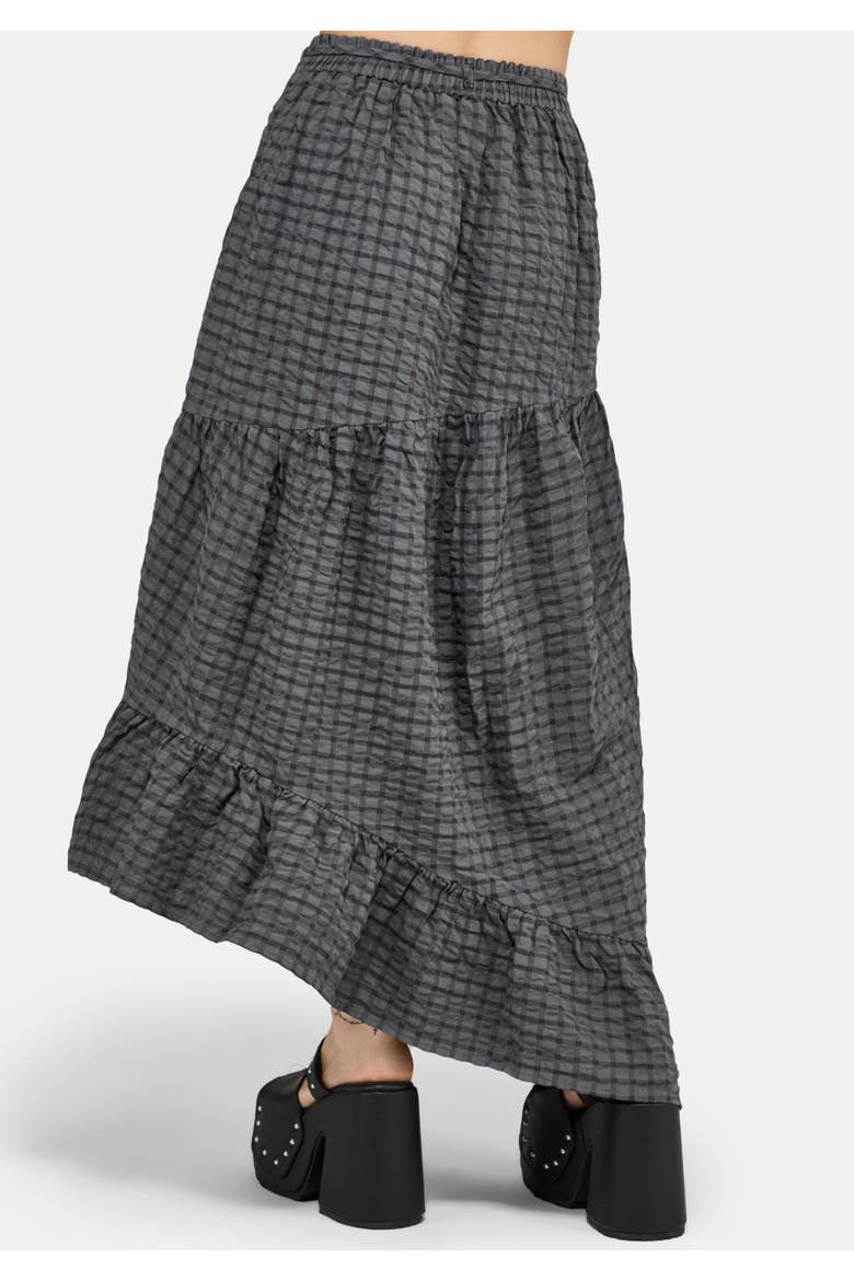 Nimira Check Asymmetrical Maxi Skirt, Alternate, color, Grey