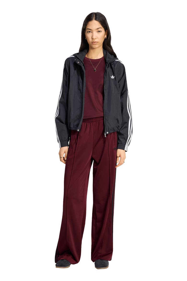 Loose Full Length Track Pants, Alternate, color, MAROON/ BLACK