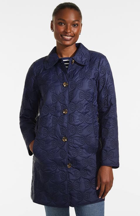 Bow Quilted Insulated Coat