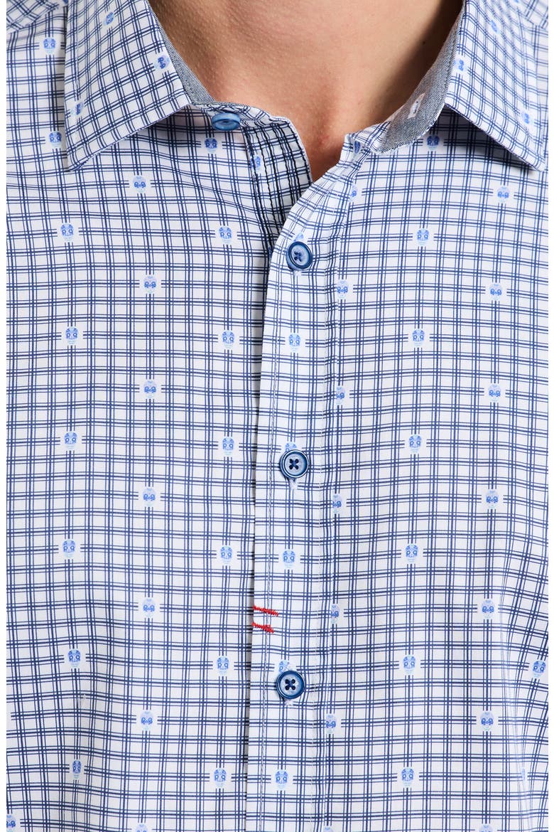 Keith Long Sleeve Button-Up Shirt, Alternate, color, BLUE MULTI