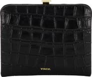 Vince Croc Embossed Frame Wallet