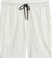 Daniel Buchler Stripe Linen Blend Drawstring Pajama Shorts