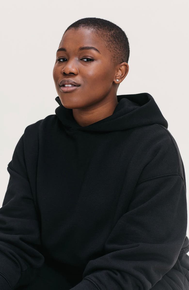 Ocio Women's Organic Cotton Teddy Oversized Hoodie, Alternate, color, 