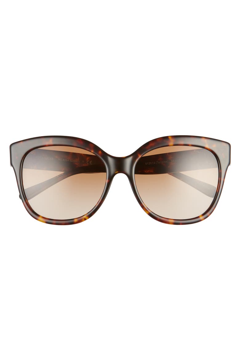 56mm Square Sunglasses, Alternate, color, TORTOISE/ BROWN GRADIENT